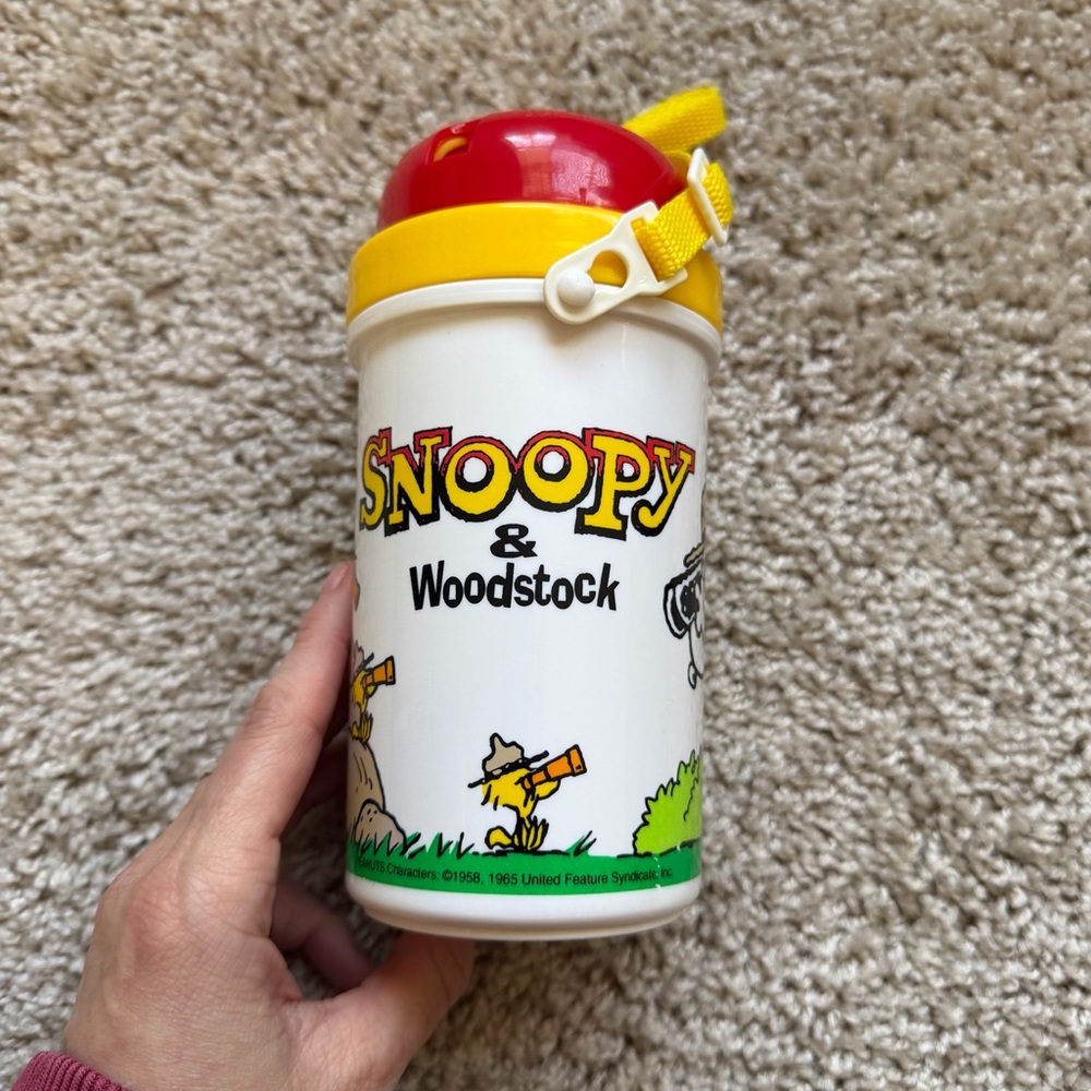 Vintage Snoopy & Woodstock Beagle Scouts Travel Bottle + Extras!
